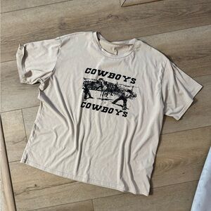 Cowboys Graphic Beige T-Shirt
